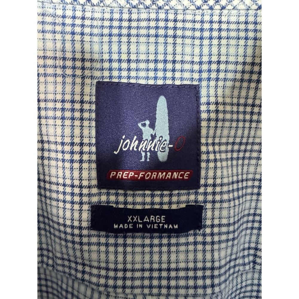 Johnnie-O Prep-Formance Men Red Check Long Sleeve Button Down Shirt Size 2XL XXL - Picture 5 of 5